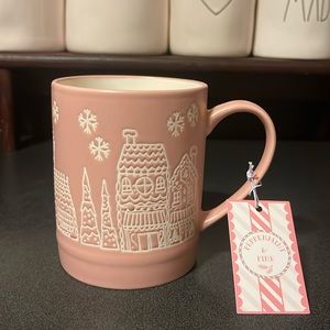 Peppermint & Pine PINK Christmas Gingerbread House Mug